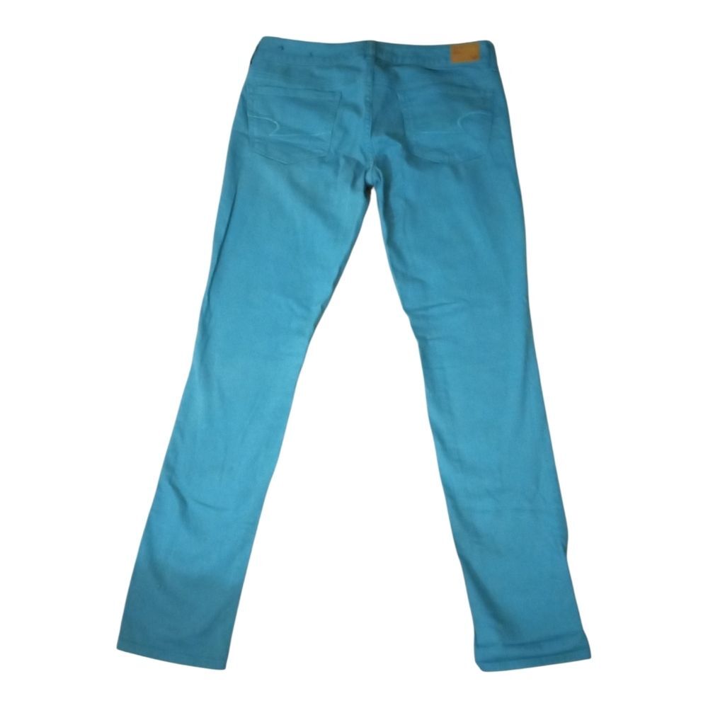 New American Eagle Teal Denim Jeans 8